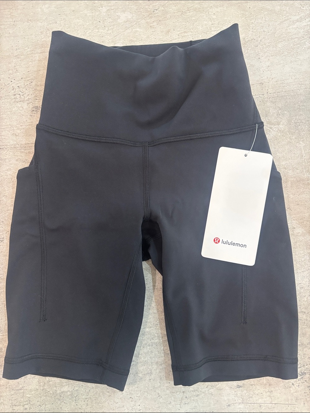 lululemon athletica Black High-Rise Bike Shorts with Wide Waistband